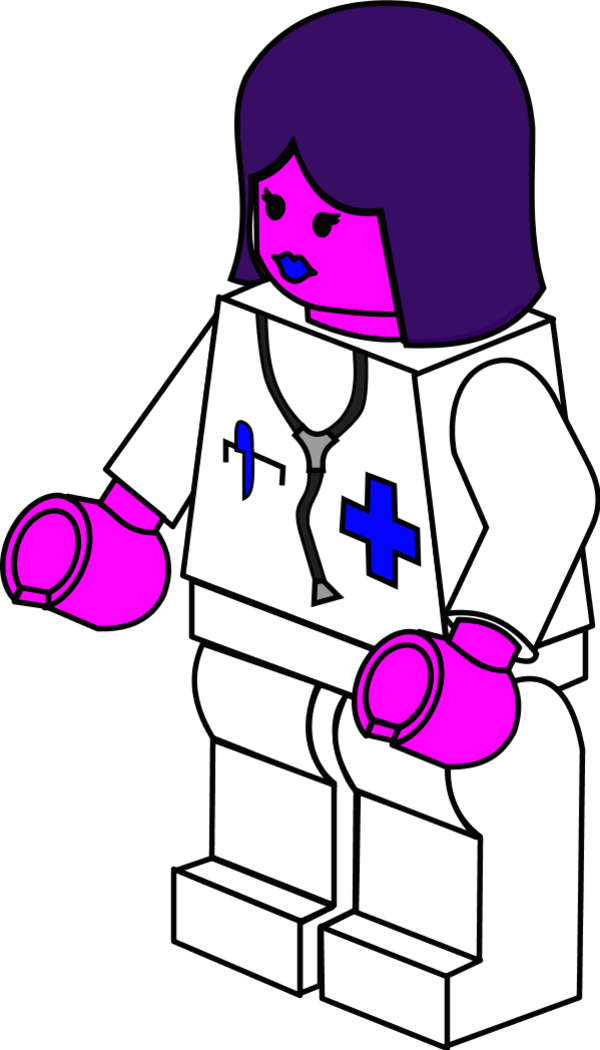 doctor female lego - vector Clip Art