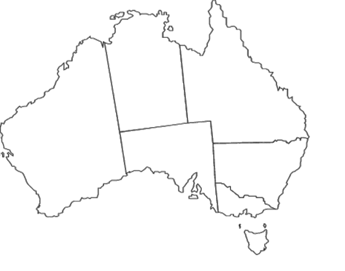 Map Of Australia Outline - 101 Travel Destinations | 101 Travel ...