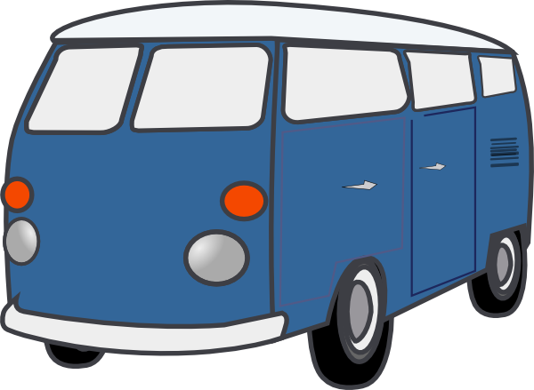 Blue Van clip art - vector clip art online, royalty free & public ...