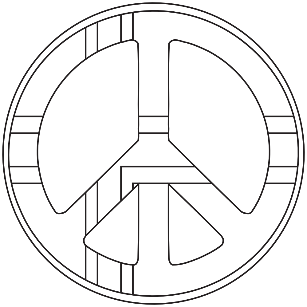 Printable Peace Sign Coloring Pages - Coloring Pages & Pictures