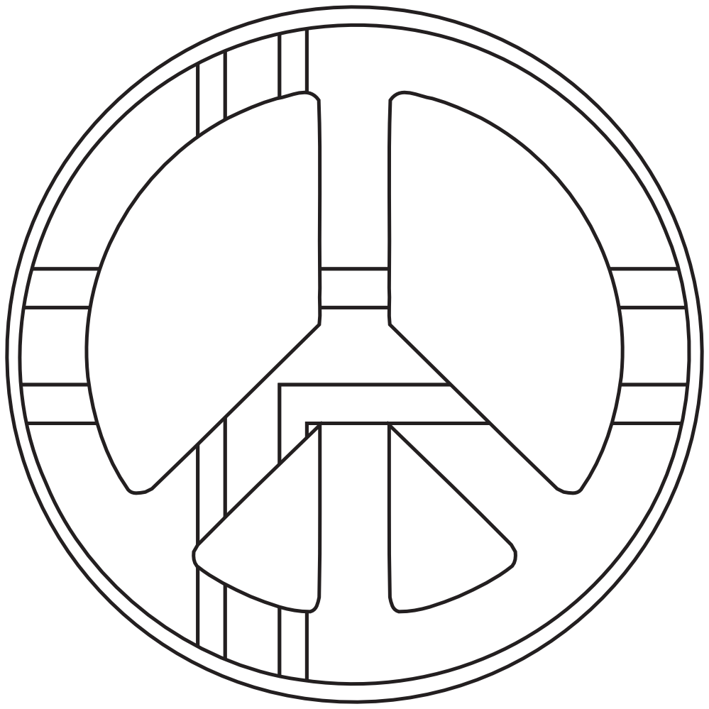 Peace Sign Coloring Page
