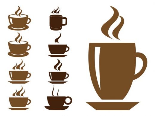 Coffee Cups Graphics Vector - AI PDF - Free Graphics download
