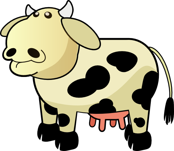 Colour Cows 1 clip art - vector clip art online, royalty free ...
