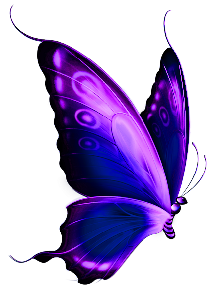 Transparent Blue and Purple Deco Butterfly PNG Clipart - ClipArt ...