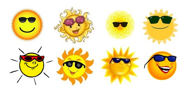 Clip art of the sun wearing sunglasses | Fantastic Friday Projects
