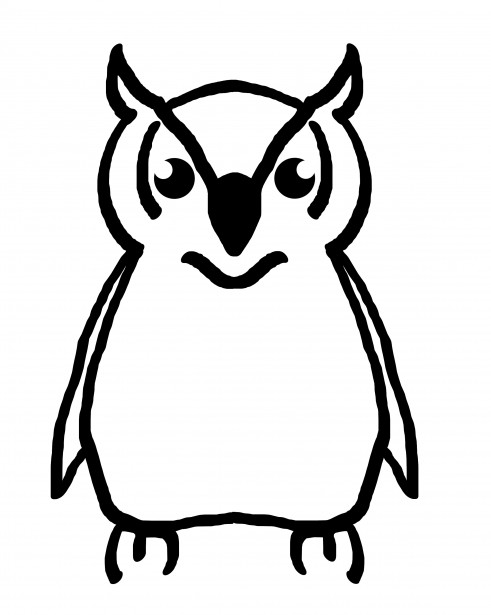 Owl Outline Free Stock Photo - Public Domain Pictures
