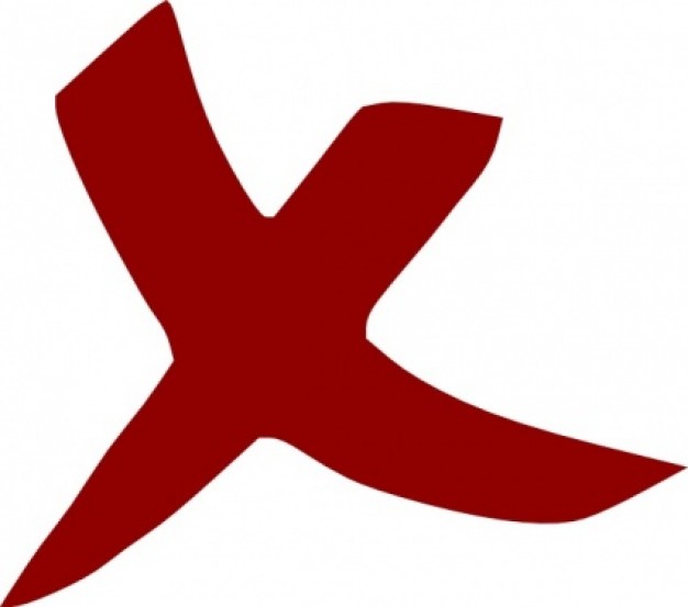 X Wrong Cross No clip art Vector | Free Download