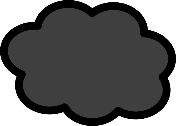 Dark Storm Cloud clip art - vector clip art online, royalty free ...