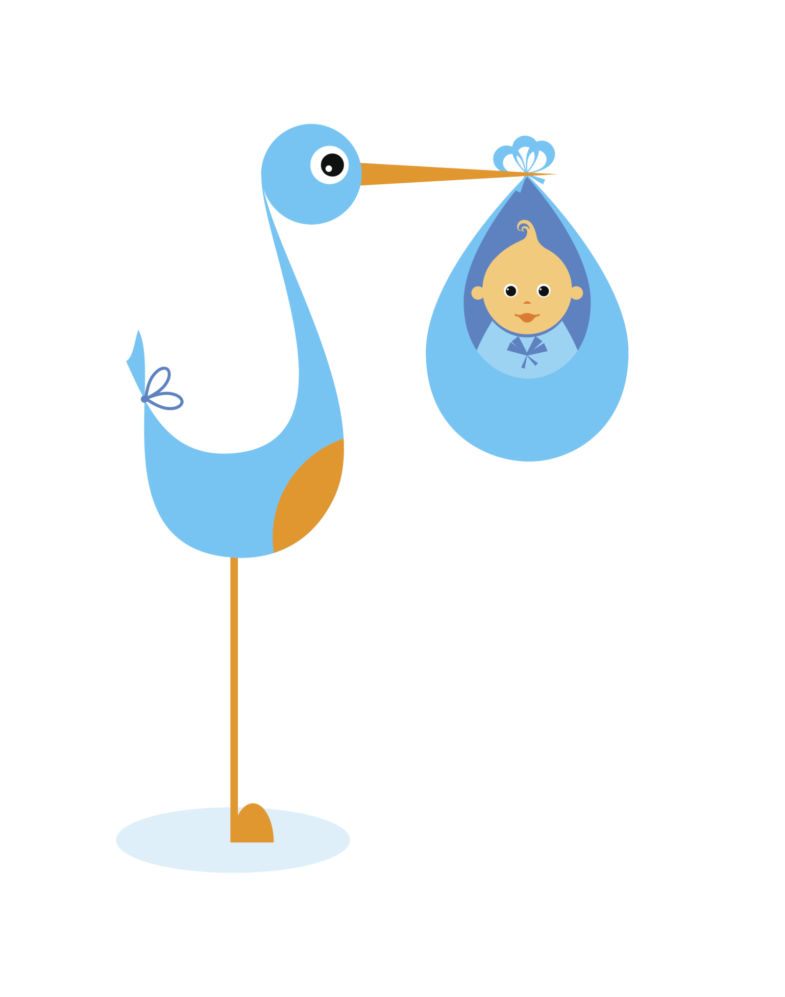 free clipart stork with baby boy - photo #7
