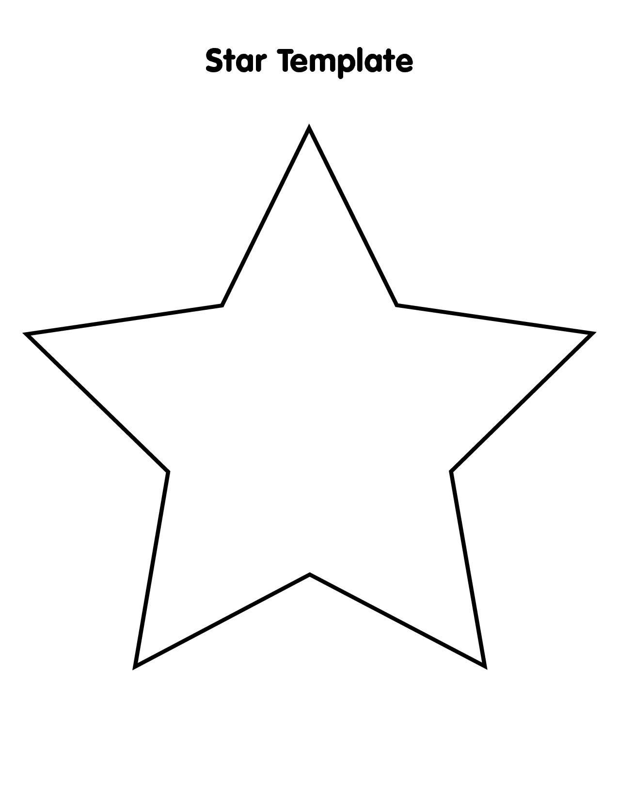 Large Star Template Free Printable