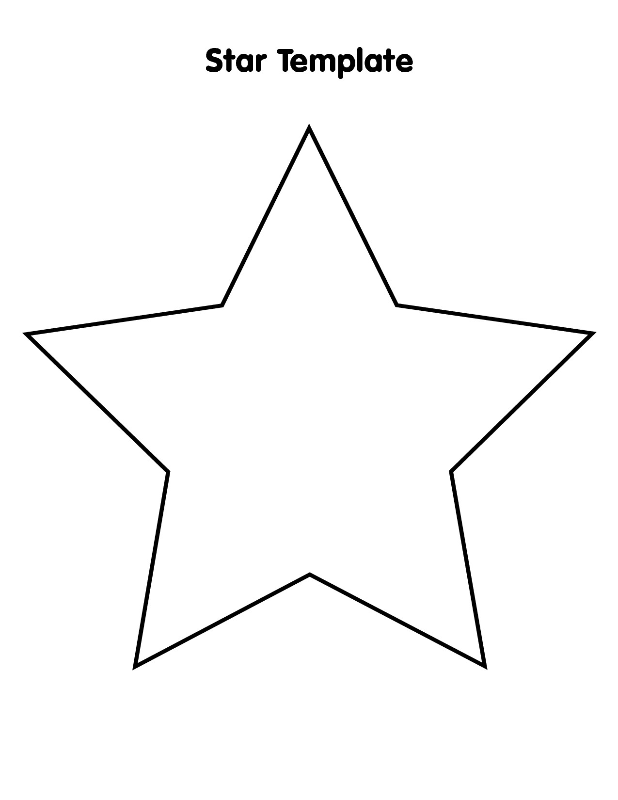 Large Star Template To Print Cliparts co