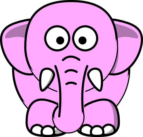 Pink Elephant clip art - vector clip art online, royalty free ...