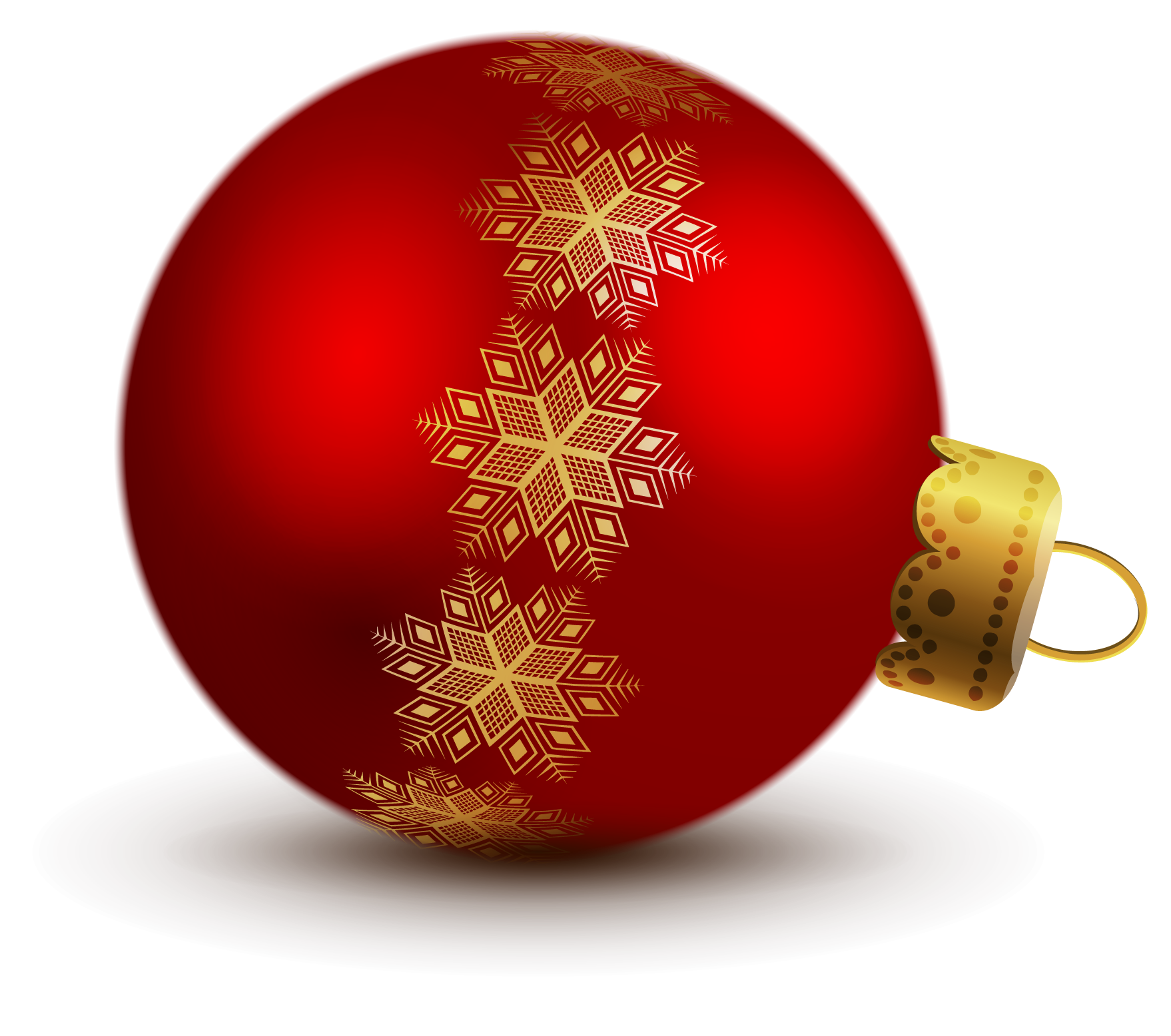 Transparent Red Christmas Ball Ornaments Clipart
