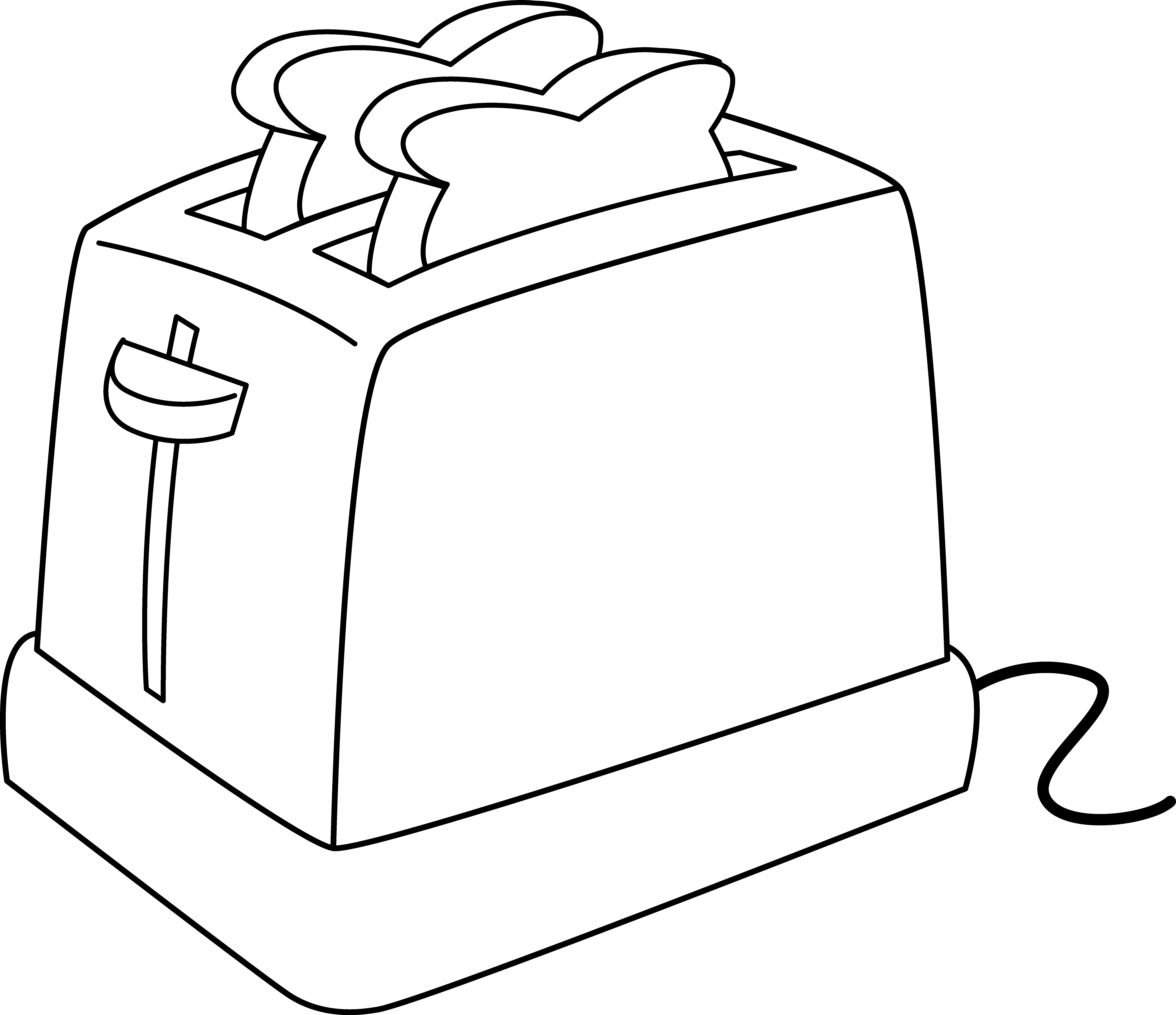 Electric Toaster Line Art - Free Clip Art