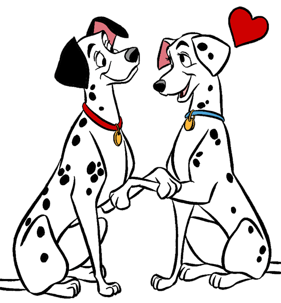 Pongo and Perdita Clipart from Disney's 101 Dalmatians - Quality ...