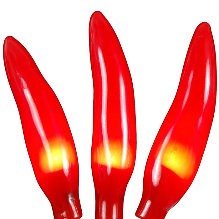 Red Chili Pepper Light Strings with 35 Lighted Peppers - Novelty ...