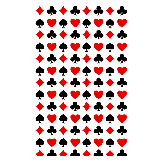 Poker Playing Cards Pattern on White Diamond Heart Club Spade ...