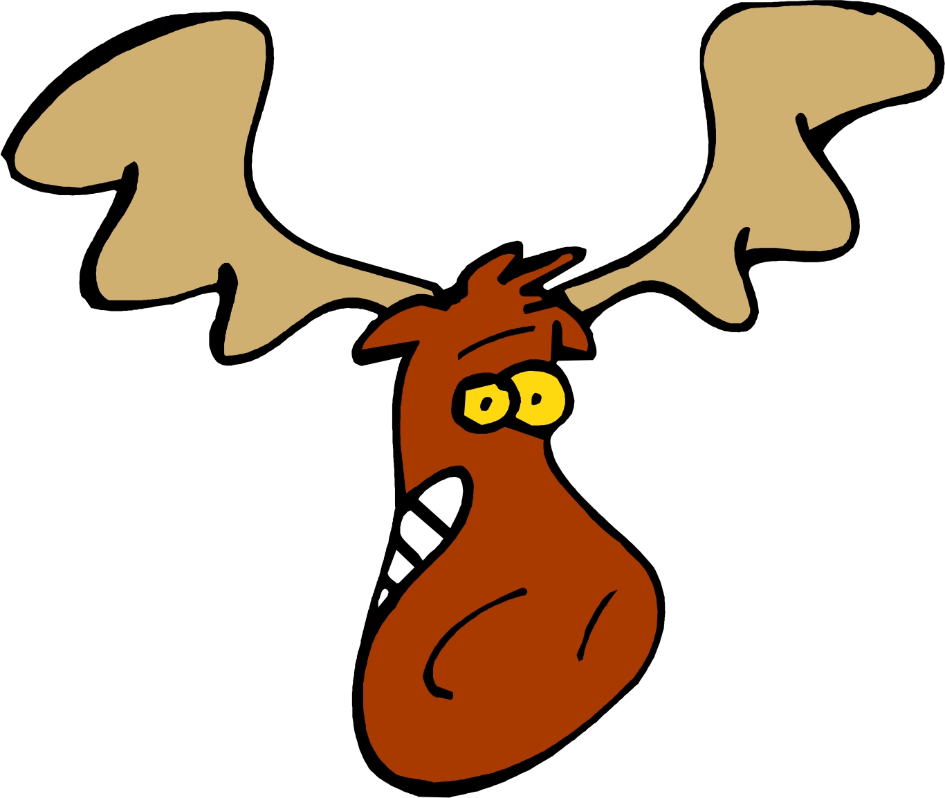 Cartoon Moose Head Clip Art Graphics Clipart Ajilbabcom Portal ...