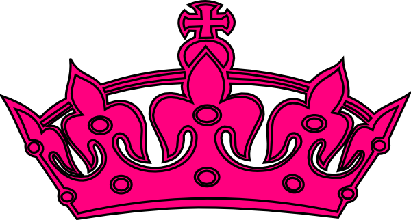 Hot Pink And Black Crown clip art - vector clip art online ...
