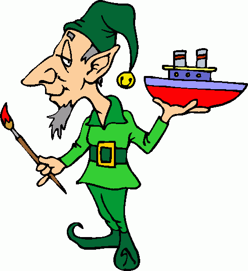 elf_&_toy_boat_1 clipart - elf_&_toy_boat_1 clip art