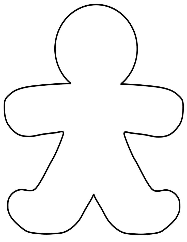 clip art gingerbread man outline - photo #21