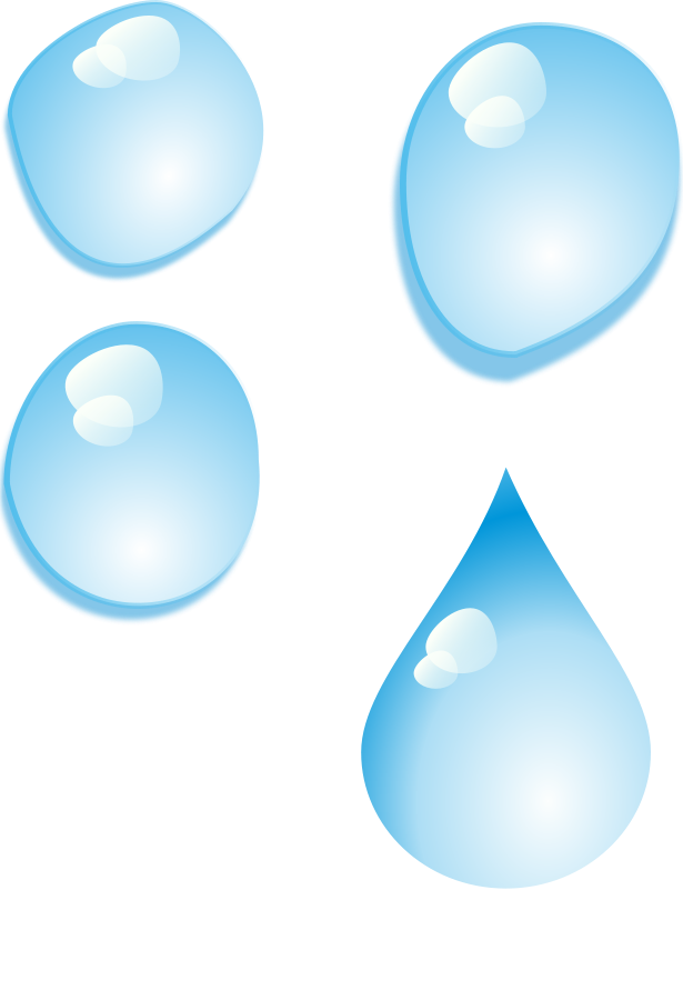 Set of water drops small clipart 300pixel size, free design ...