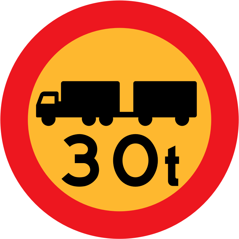 Clipart - 30t truck sign