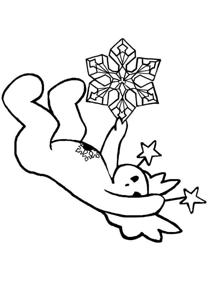 Snow Angel 13 Black and White Christmas coloring and craft pages. www.