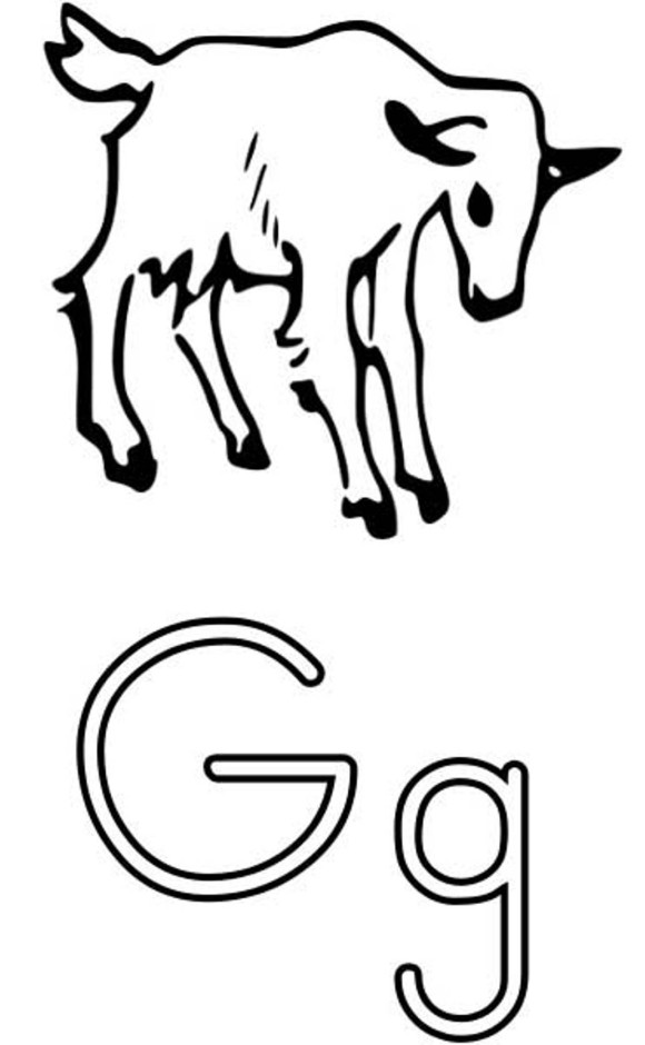 Coloring Pages Alphabet Animal Farm Goat - Alphabet Coloring pages ...