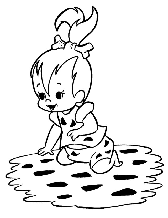 The Flintstones baby coloring pages | Coloring Pages