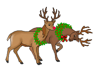 Christmas Clip Art - Rudolph and Friends - Reindeer in Snow