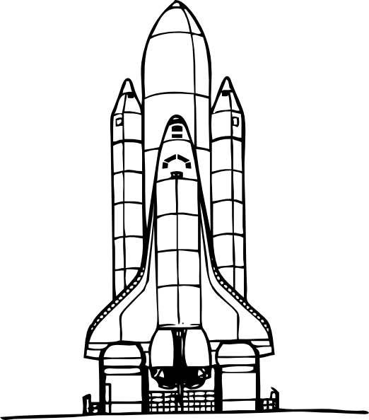 Space Shuttle Liftoff clip art - vector clip art online, royalty ...