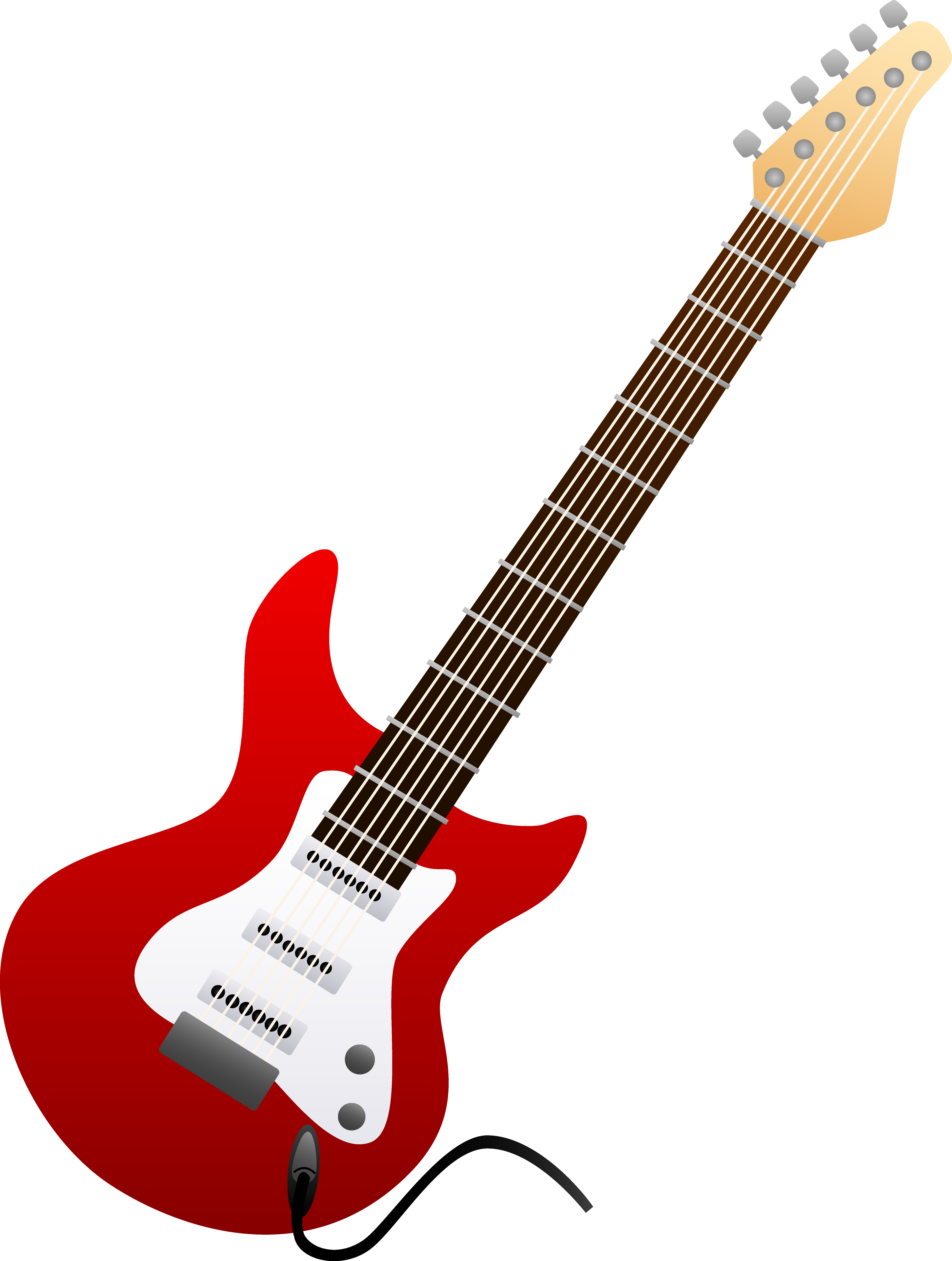 Electric Guitar Red image - vector clip art online, royalty free ...