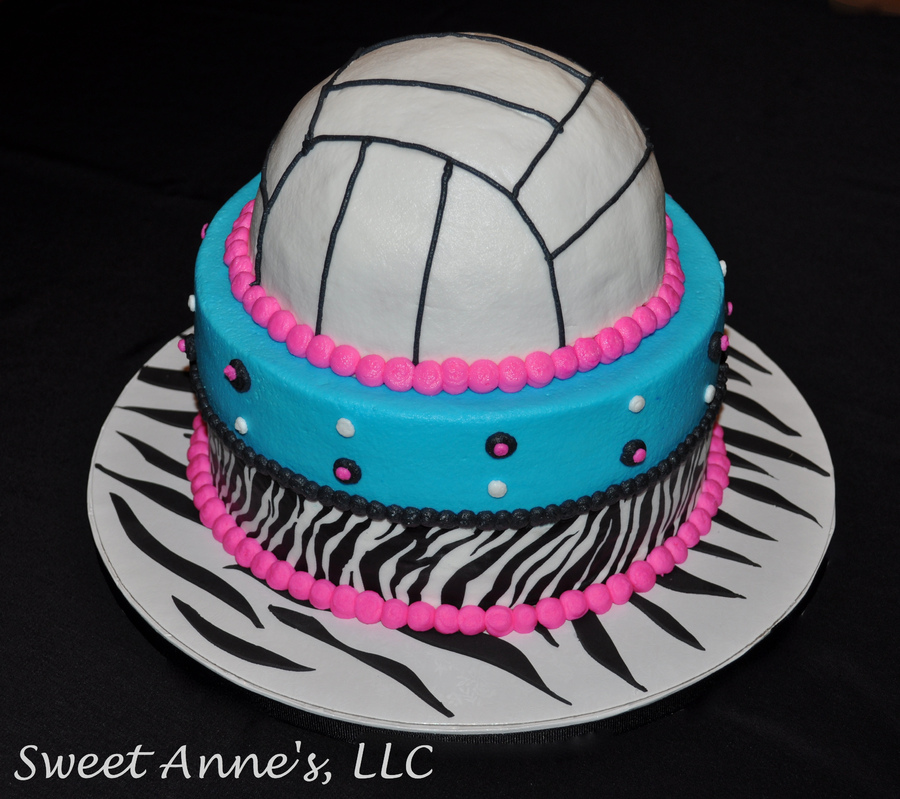 Pin Volleyball Birthday Cake With Net And Fondant Cake on Pinterest