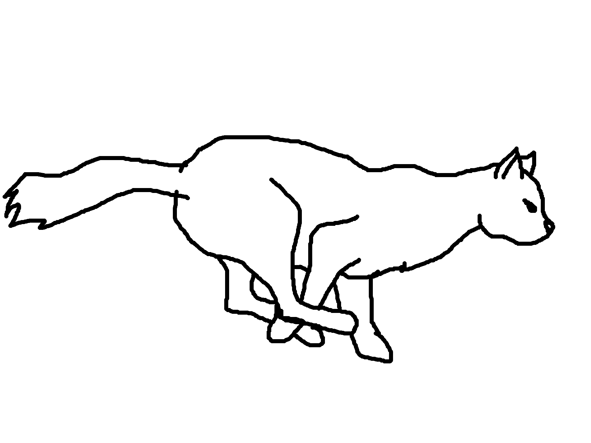 Realistic running cat lineart by Spottedheart22 on deviantART