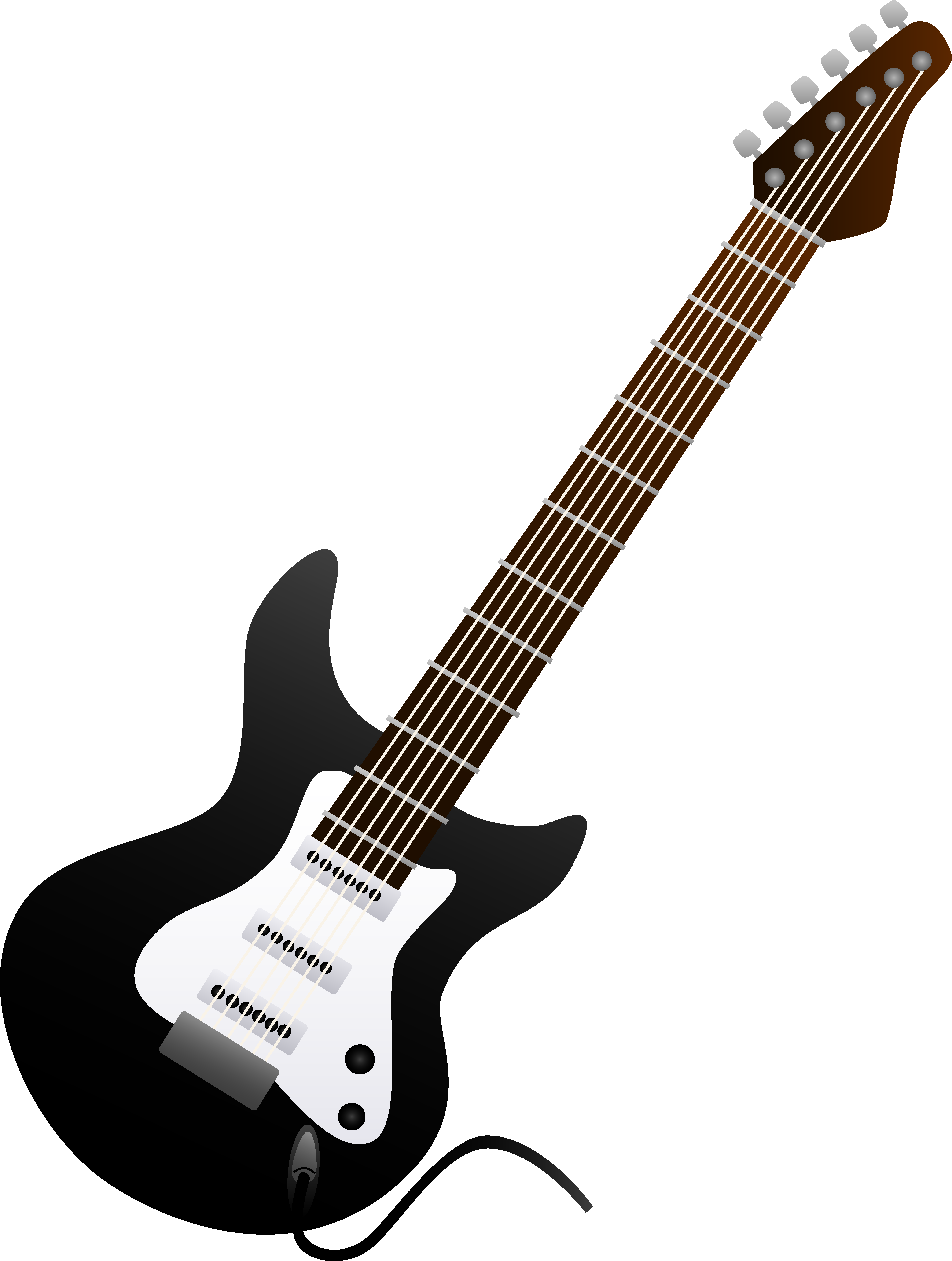 Electric Guitar Clipart Black And White Images & Pictures - Becuo