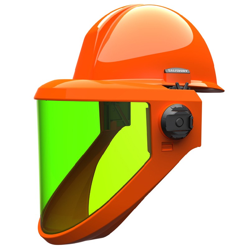 Salisbury AS1200HAT Arc Flash Face Shield Protection with Hard Hat ...