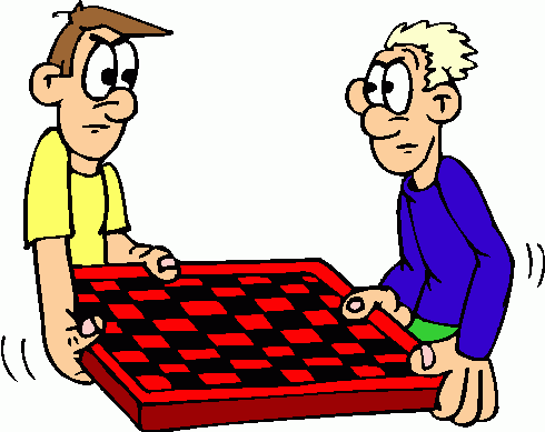 fighting_over_chess_board clipart - fighting_over_chess_board clip art