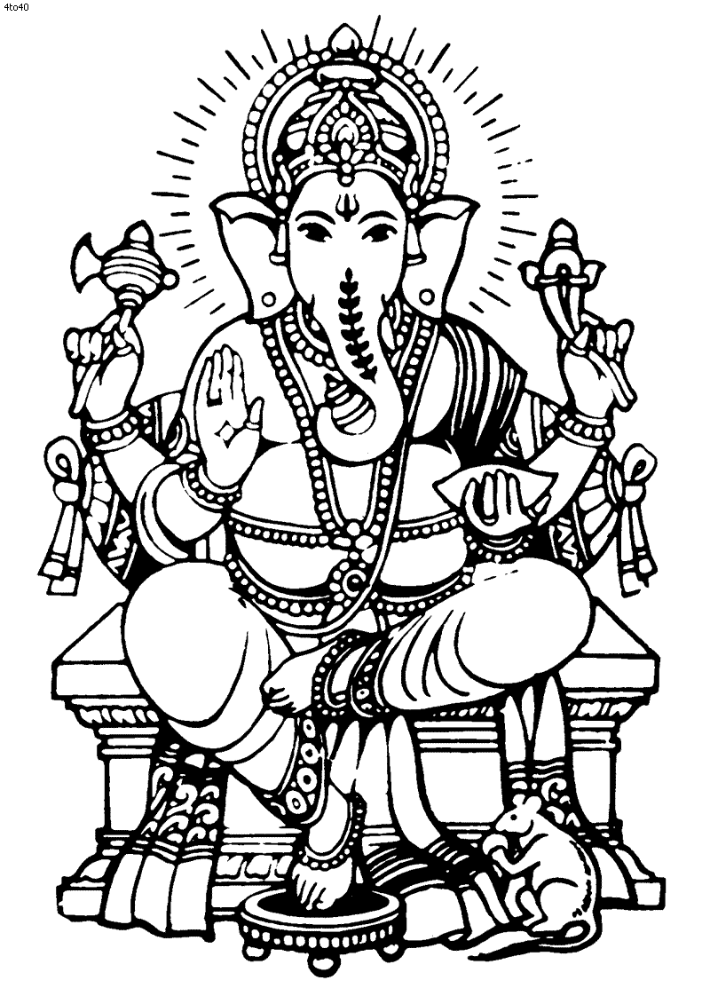 Ganesh Drawing Outline - ClipArt Best