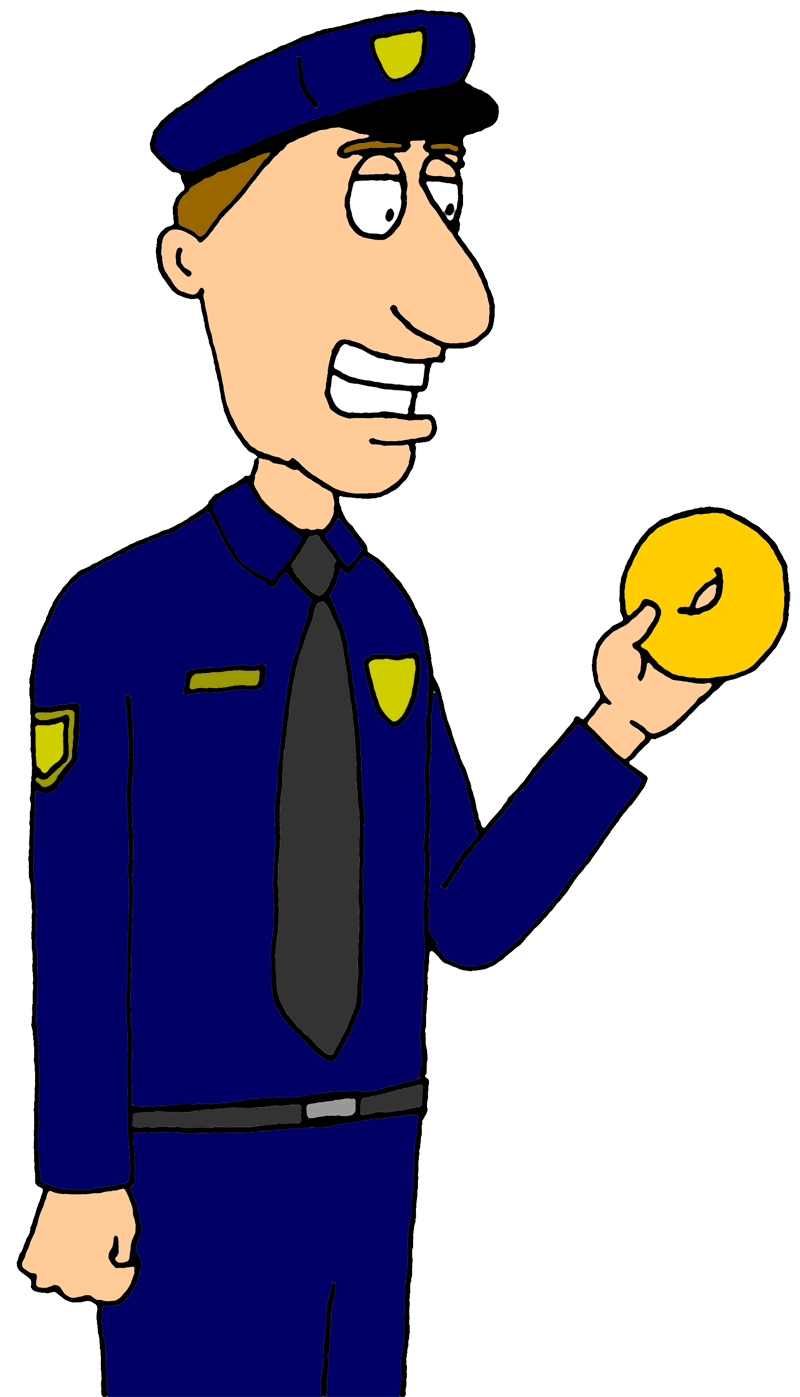 Cop with Donut. Policeman | Clipart Panda - Free Clipart Images