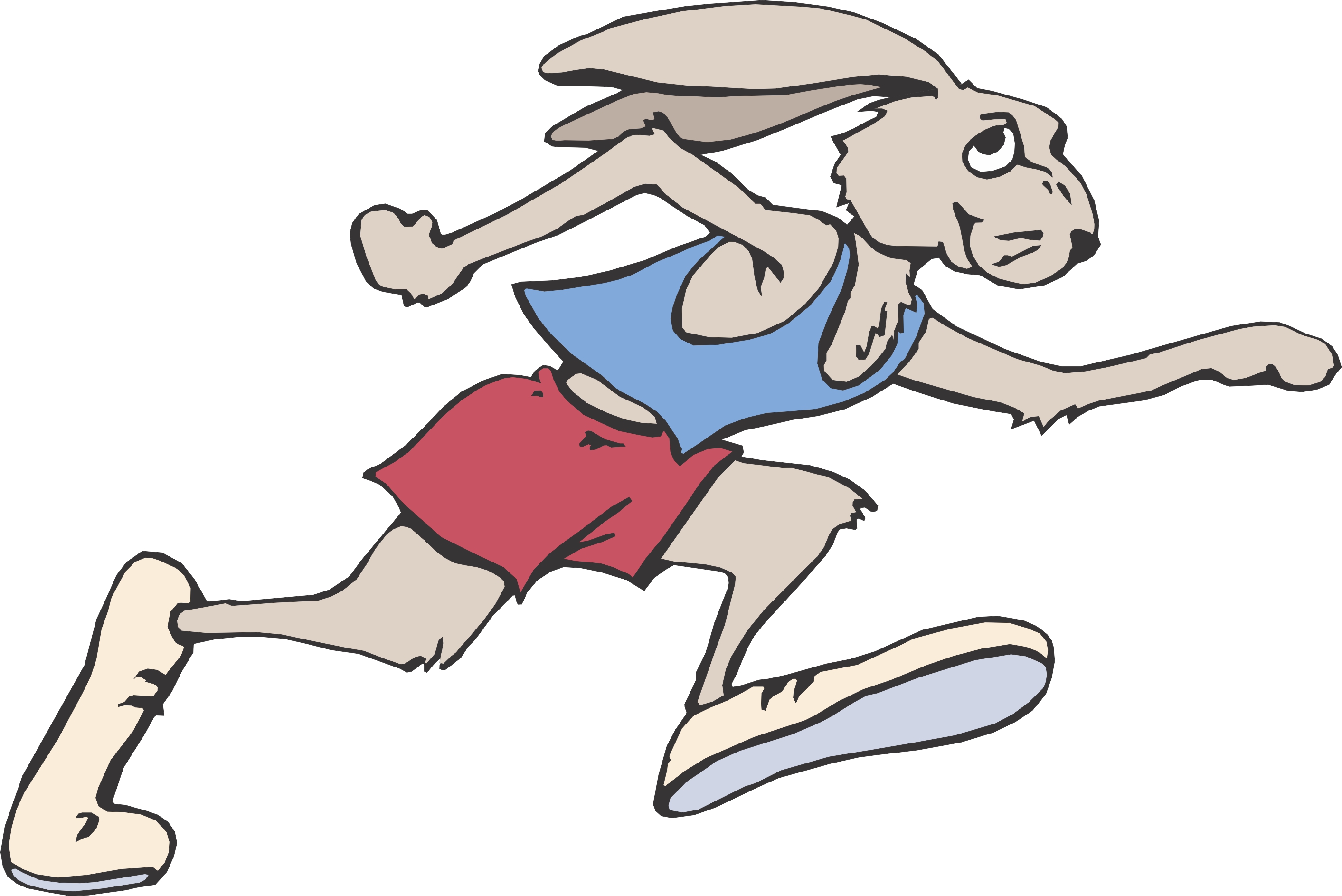 Running Bunny Clip Art - ClipArt Best