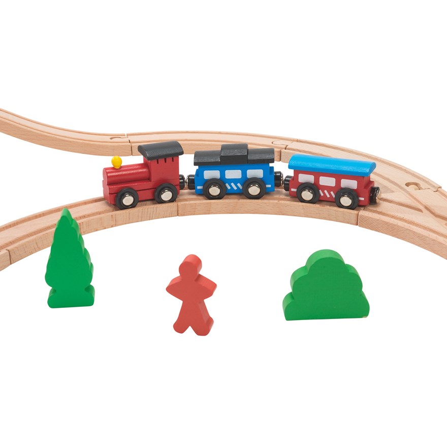 40 Piece Wooden Train Set - Wooden Toys & Puzzles