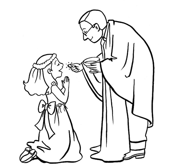 First Communicant Catholic Coloring Page | PSR | Pinterest