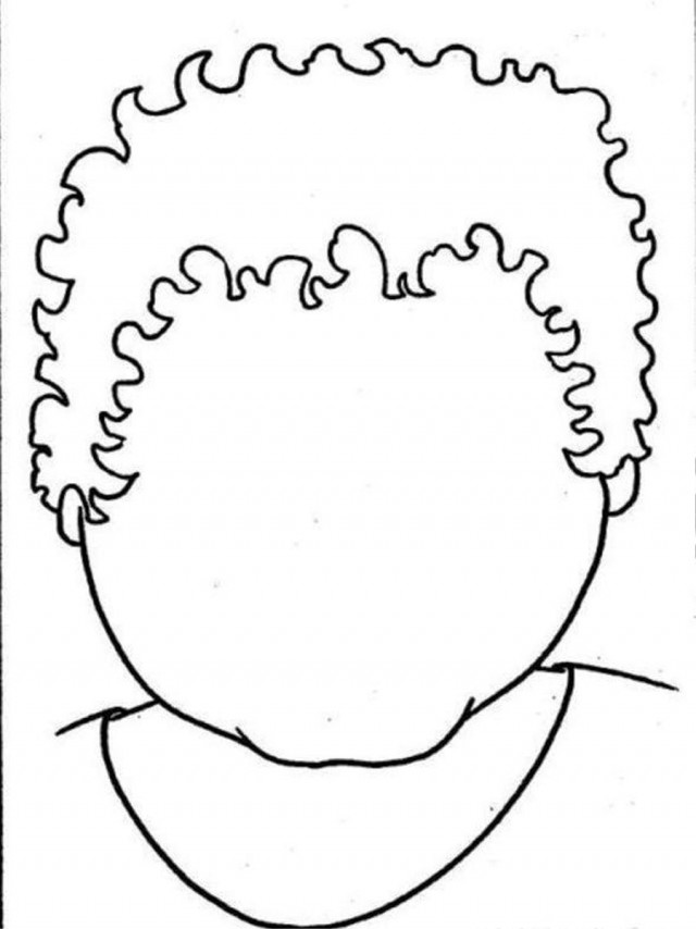 Blank Face Coloring Page - AZ Coloring Pages
