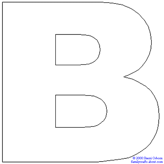 Capital B - alphabet Print Color Page | Letter B | Pinterest