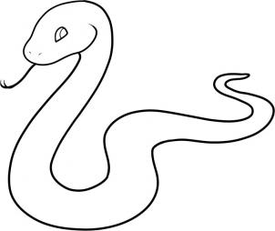 Animals - How to Draw a Snake for Kids