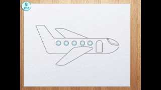 How to draw a plane - YouTube