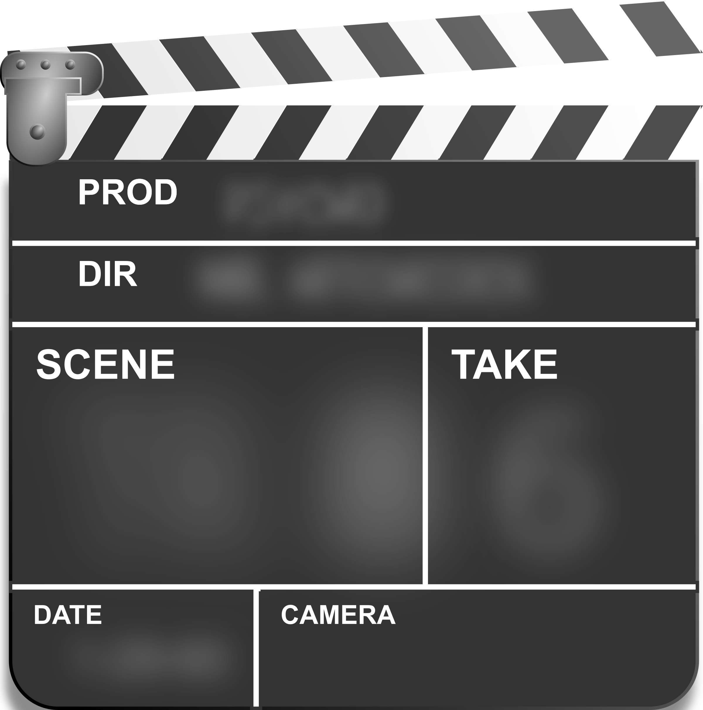 Clipart - Motion Picture Film Slate Clapper