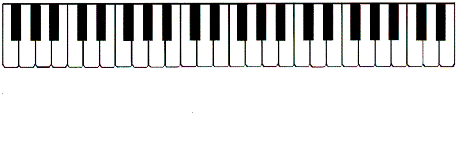Blank piano keyboard