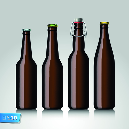 Different Beer bottle design elements vector 04 - Vector Life free ...